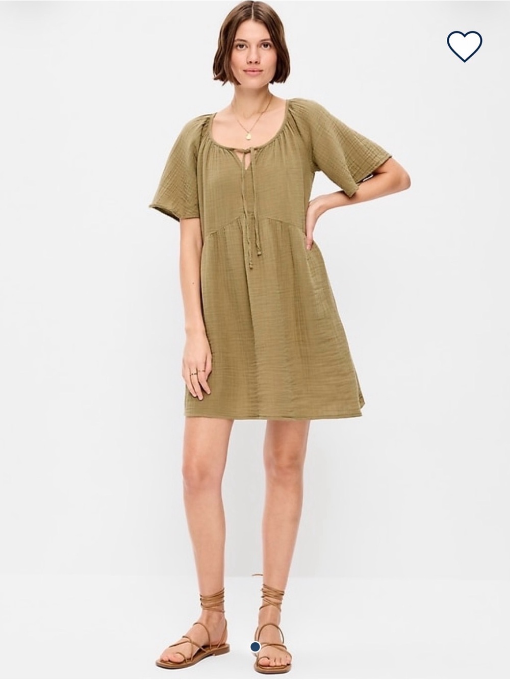 Old Navy Crinkle Gauze Flutter-Sleeve Mini
Swing Dress